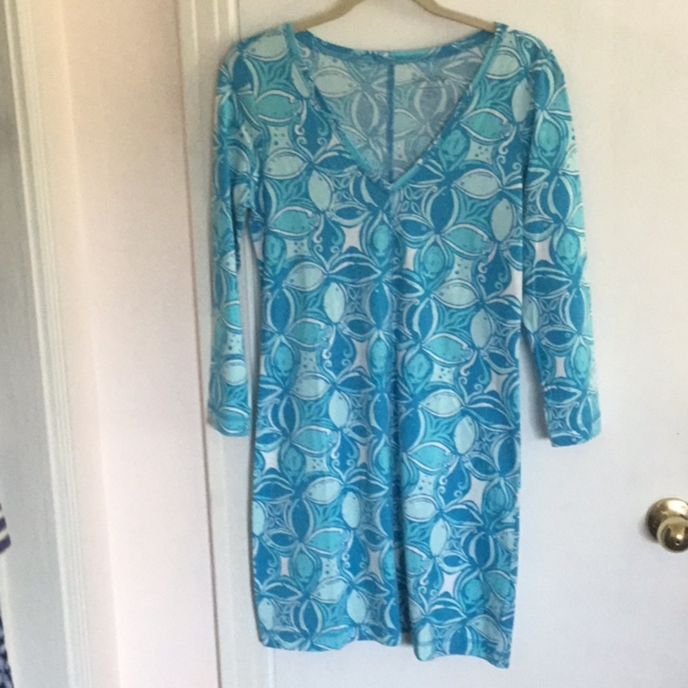 Lilly Pulitzer 100% pima cotton fish Dress S